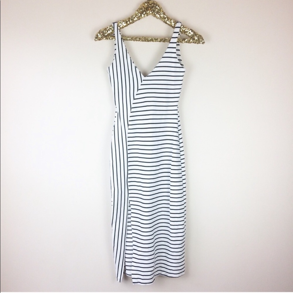 ZARA stripe midi dress